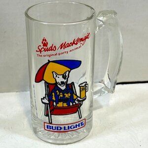 VTG 1987 Spuds Mackenzie The Original Party Animal 5.8" Glass Beer Mug 12 oz